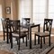 Baxton Studio Sylvia Espresso Finished and Sand Upholstered 5-Piece Dining Set 149-8961-8026 - alternate 3